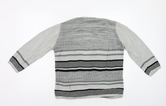 Womens UK Size L Alexara Grey Pullover Jumper