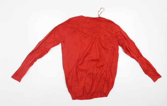 Womens UK Size 8 NEXT Red Pullover Jumper