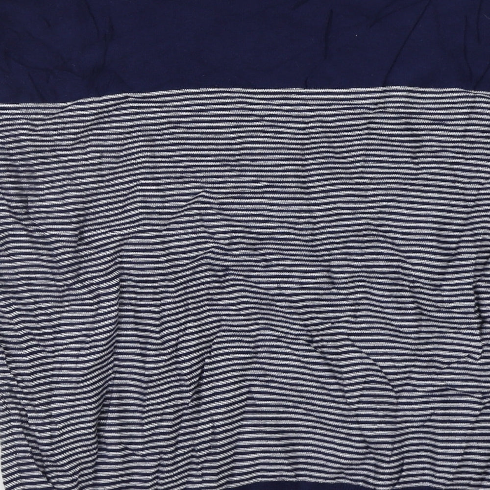 F&F Mens Blue Striped Pullover Jumper Size XL