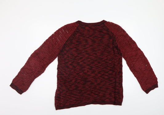 Sparkle & Fade Womens Red Pullover Jumper Size L