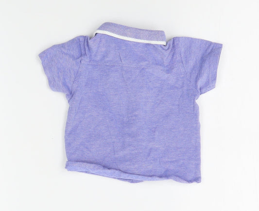 Matalan Baby Blue Basic Polo Size 9-12 Months
