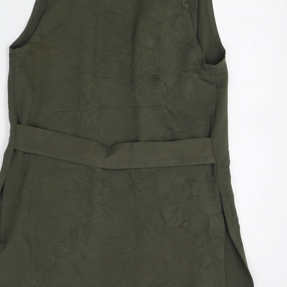 Womens UK Size 10 Atmosphere Green Wrap Jumper