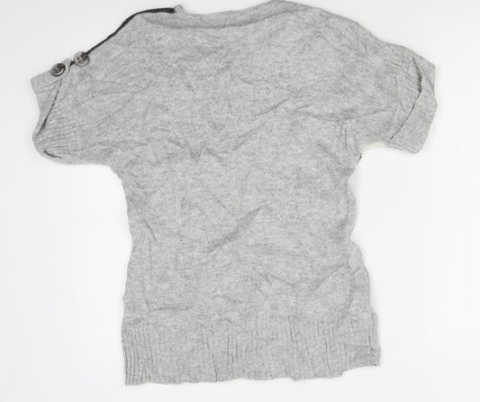 nina murat Womens Grey Pullover Jumper Size M