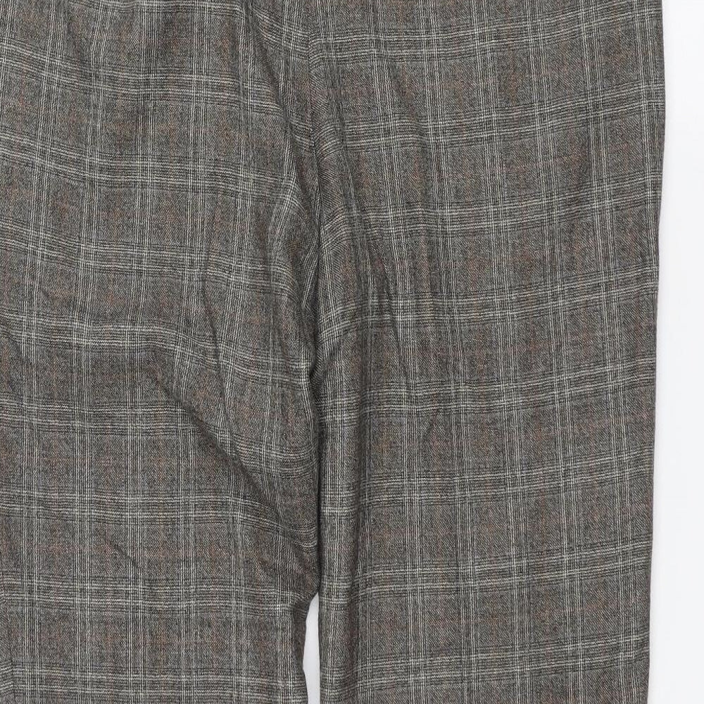 Mens UK Size 36 in Preworn Regular Fit Brown Trousers