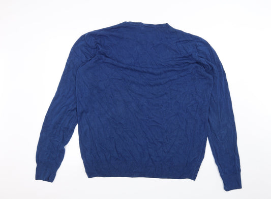 F&F Mens Blue Pullover Jumper Size 2XL