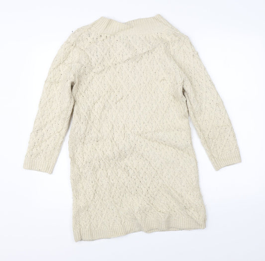 Papay Womens Beige Knit Pullover Jumper Size 10