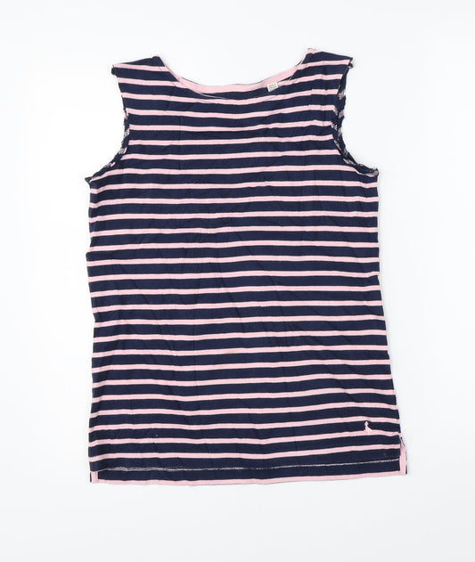 Jack Wills Womens Blue Striped Basic Tank Size 6