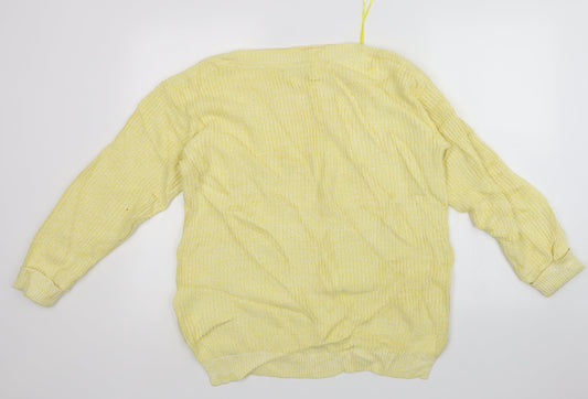 Womens UK Size M M&S Yellow Pullover Jumper