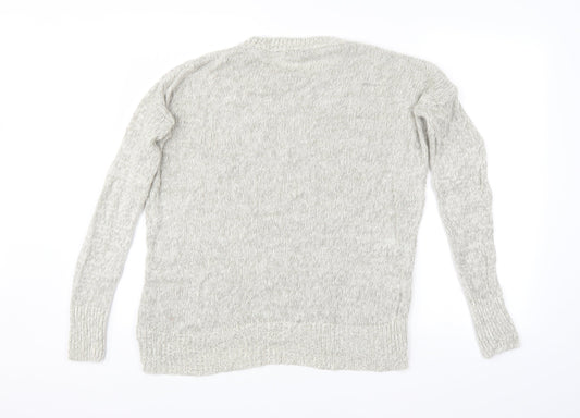 Womens UK Size S New Look Grey Pullover Jumper