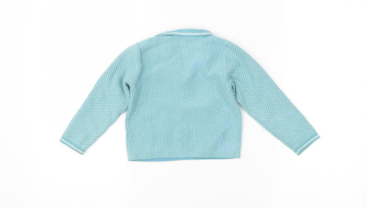 M&S Baby Blue Argyle/Diamond Pullover Jumper Size 18-24 Months