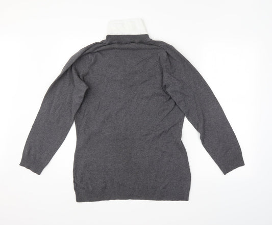 Womens UK Size 16 Papaya Grey Pullover Jumper