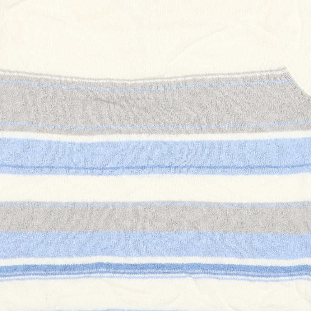 BM Mens Multicoloured Striped Pullover Jumper Size S