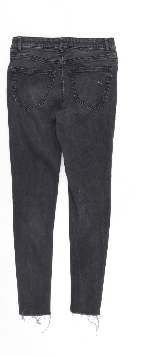 Denim & Co. Womens Black Denim Tapered Jeans Size 6 L26 in