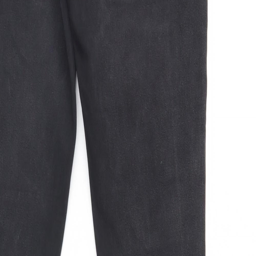 Denim & Co. Womens Black Denim Straight Jeans Size 12 L31 in