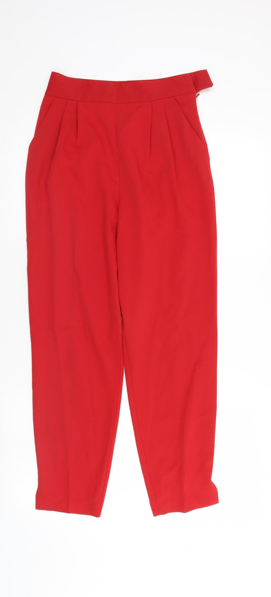 Womens UK Size 6 ASOS Regular Fit Red Trousers