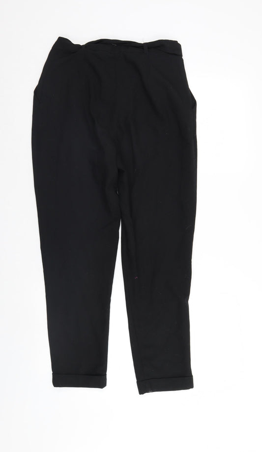 Womens UK Size 6 ASOS Regular Fit Black Trousers