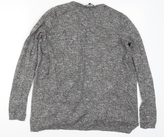 Womens UK Size 6 New Look Grey Cardigan Jumper