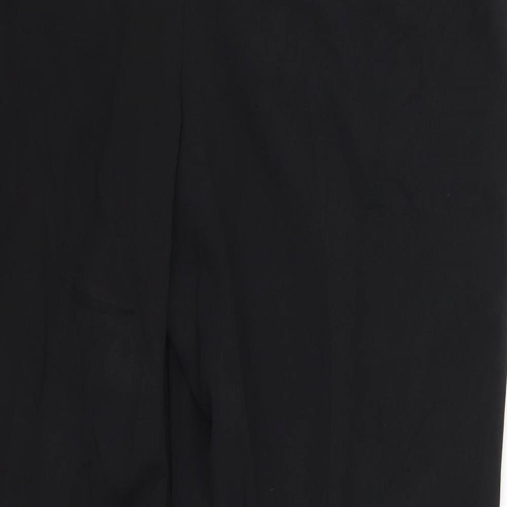 Womens UK Size 16 Preworn Regular Fit Black Trousers