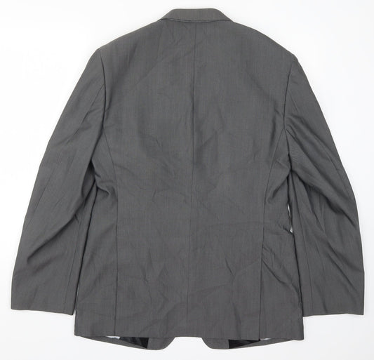 Kurt Muller Mens Grey Jacket Suit Jacket Size 38