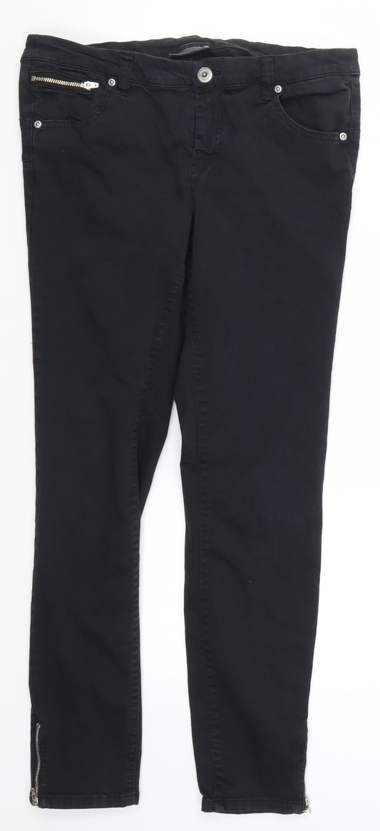 Womens UK Size 10 Yessica Regular Fit Skinny Black Jeans
