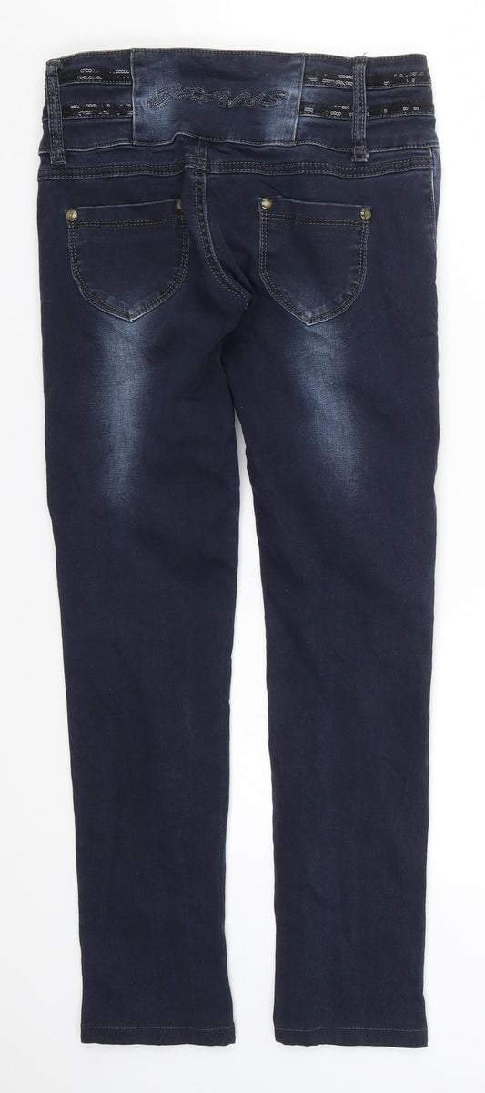 Womens UK Size 27 in Preworn Regular Fit Skinny Blue Jeans