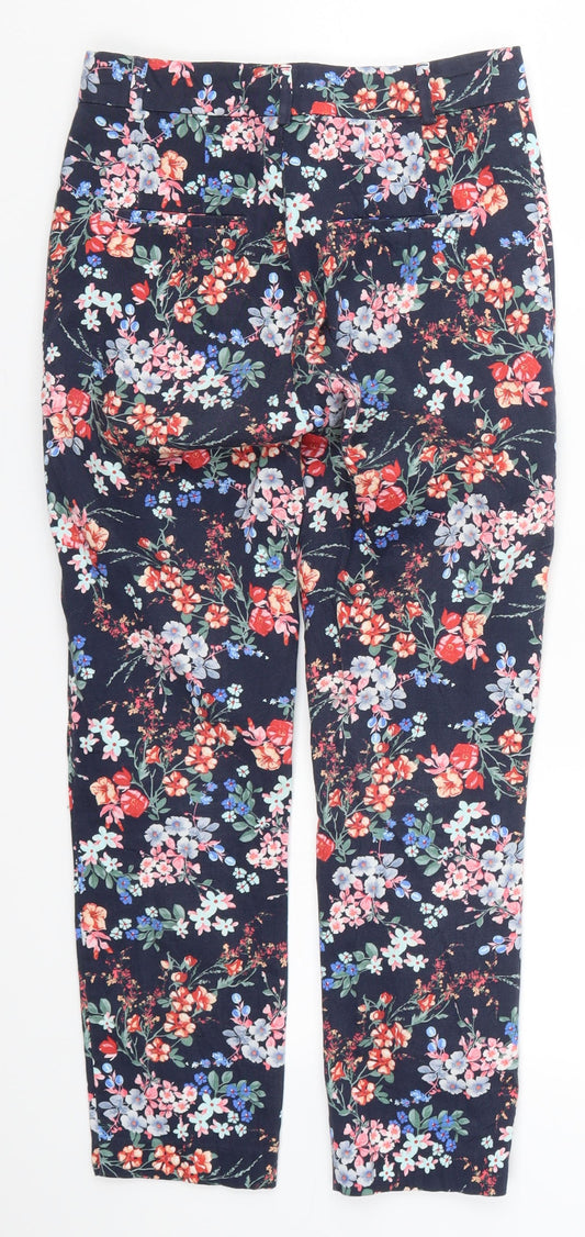 Stradivarius Womens Multicoloured Floral Trousers Size 6 L24 in