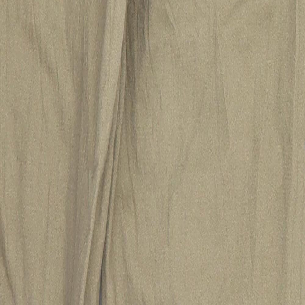 Womens UK Size 27 in Pieces Regular Fit Beige Trousers