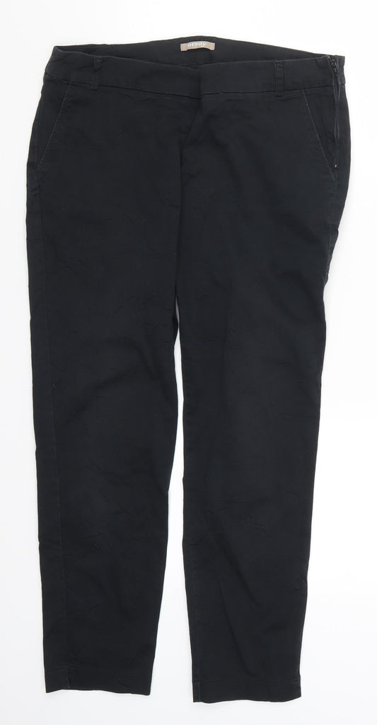 Womens UK Size 33 in ORSAY Regular Fit Cropped Black Trousers
