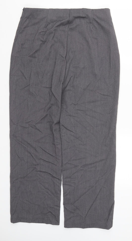 Perrugi Womens Grey Trousers Size 14 L27 in