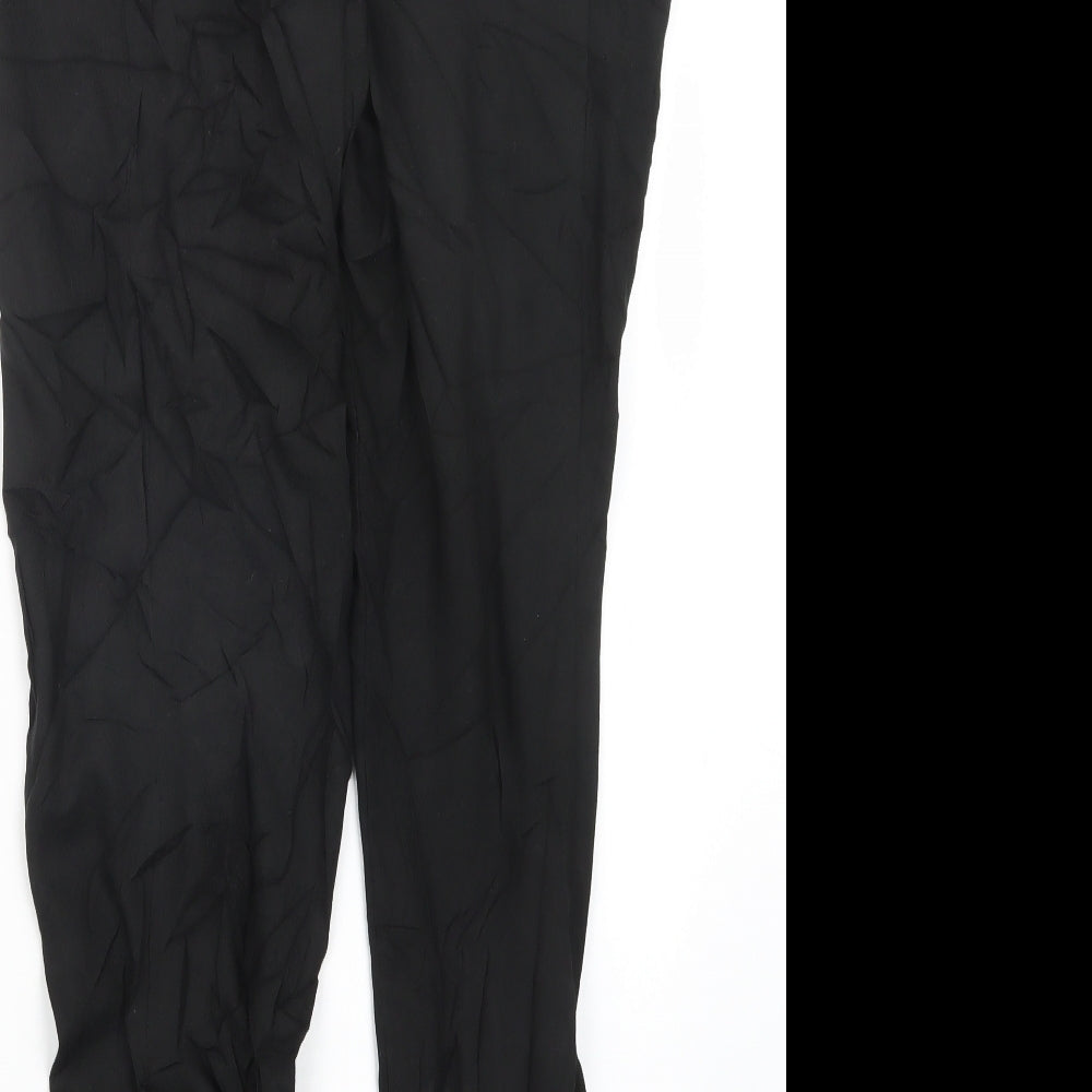 Womens UK Size 10 F&F Regular Fit Black Trousers
