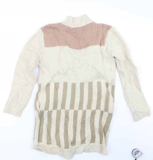 Womens UK Size S Silence + Noise Beige Cardigan Jumper