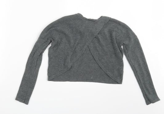 Boohoo Womens Grey Pullover Jumper Size 4