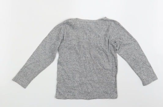 Primark Girls Grey Pullover Jumper Size 6-7 Years - Sparkle