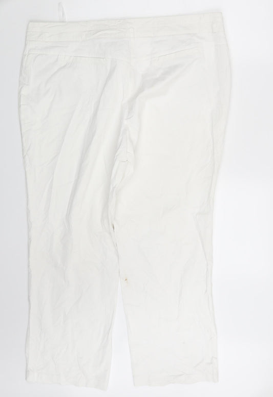Womens UK Size 40 in Gelco Regular Fit Chino White Trousers