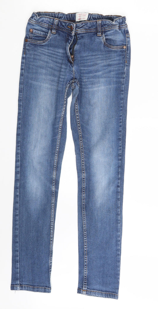 Additional front view of Alive 152 girls’ blue denim skinny jeans one size