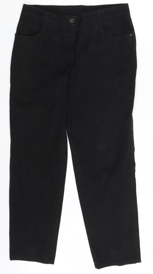 Womens UK Size 32 in Bonita Regular Fit Straight Black Jeans