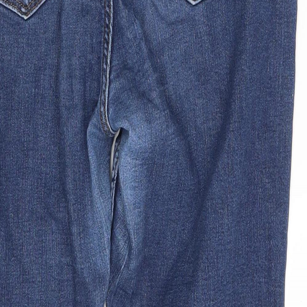 M&S Womens Blue Denim Skinny Jeans Size 12 L24 in