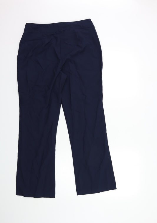 Womens UK Size 12 Papaya Regular Fit Blue Trousers