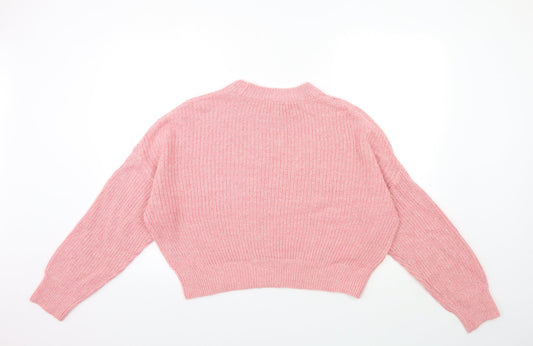 Womens UK Size S Topshop Pink Pullover Jumper