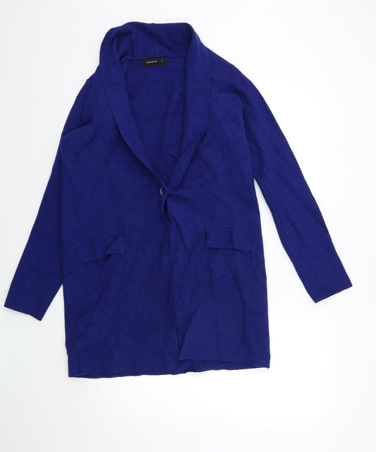 Womens UK Size L RESERVED Blue Cardigan Jumper