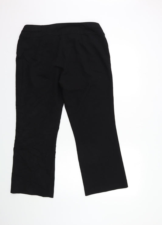 New Look Womens Black Trousers Size 14 L27 in
