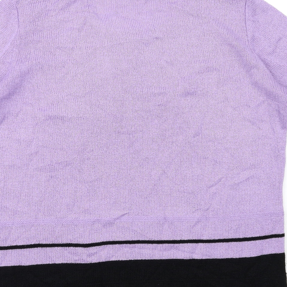 George Womens Blue Striped Knit Pullover Jumper Size 14