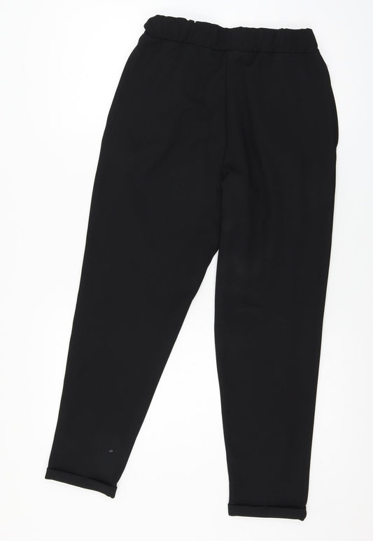 George Womens Black Trousers Size 8 L25 in