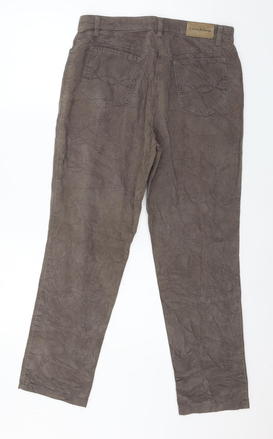 LAURA DI SARPI Womens Grey Trousers Size 32 in L28 in