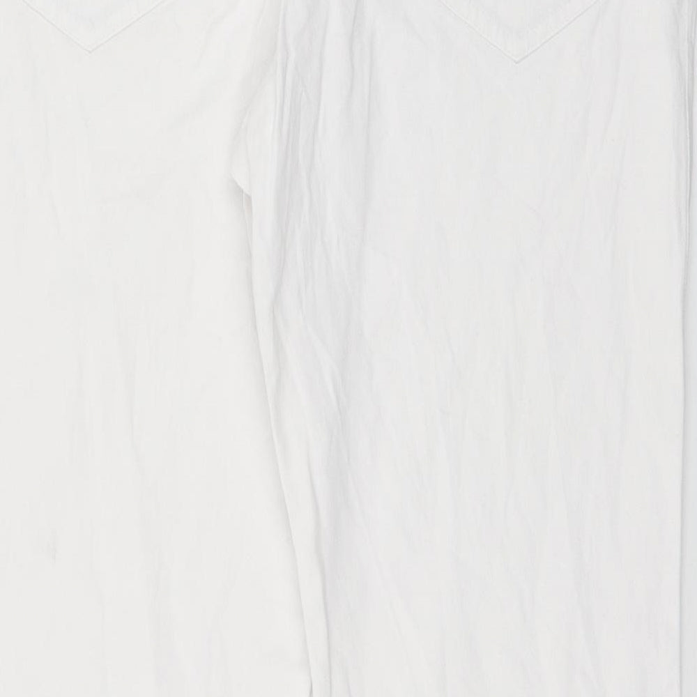 Womens UK Size 40 in Preworn Regular Fit Straight White Jeans