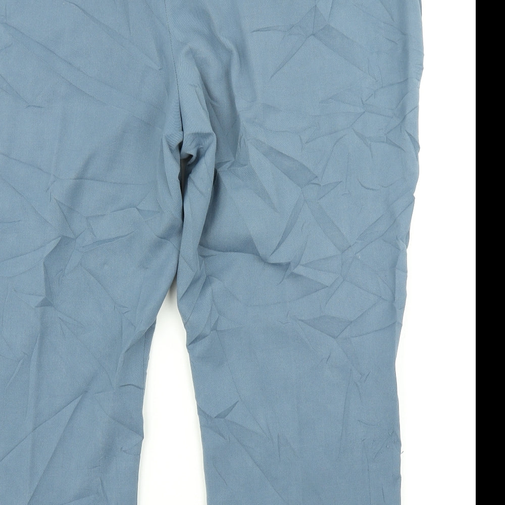 Womens UK Size 24 Artigiano Regular Fit Dress Pants Blue Trousers
