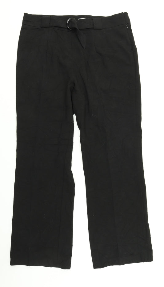 Womens UK Size 18 Klass Regular Fit Dress Pants Black Trousers