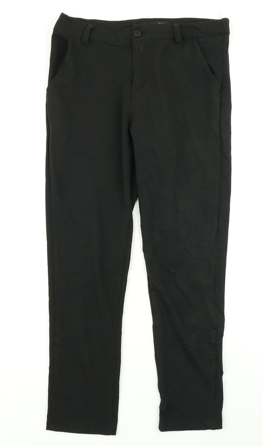 Womens UK Size 12 Boohoo Regular Fit Dress Pants Black Trousers