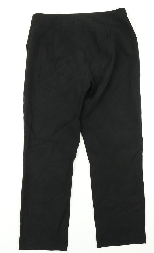 AMARANTO Womens Black Dress Pants Trousers Size 12 L26 in