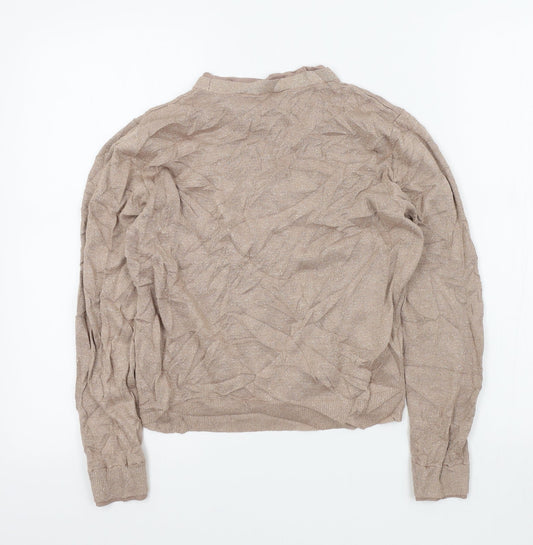 Topshop Womens Gold Pullover Jumper Size 12